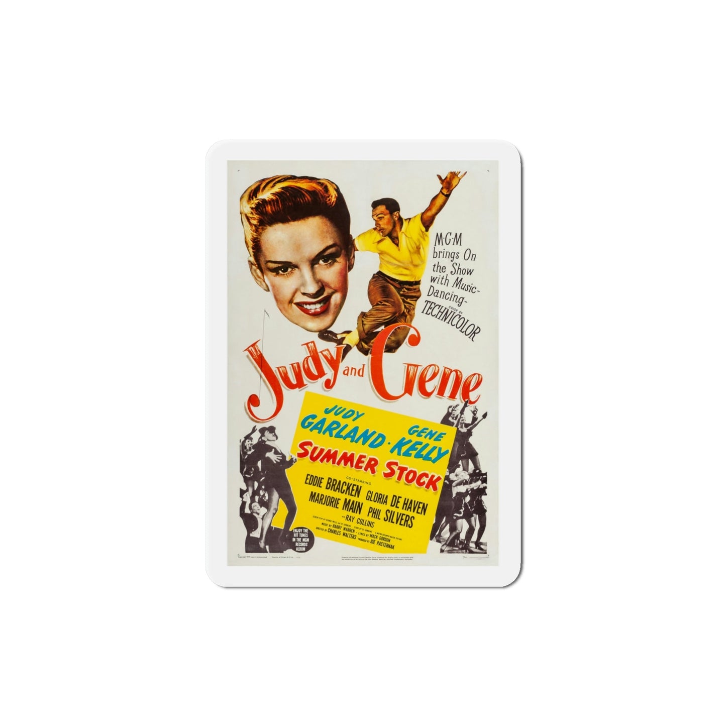 Summer Stock 1950 Movie Poster Die-Cut Magnet-4 Inch-The Sticker Space