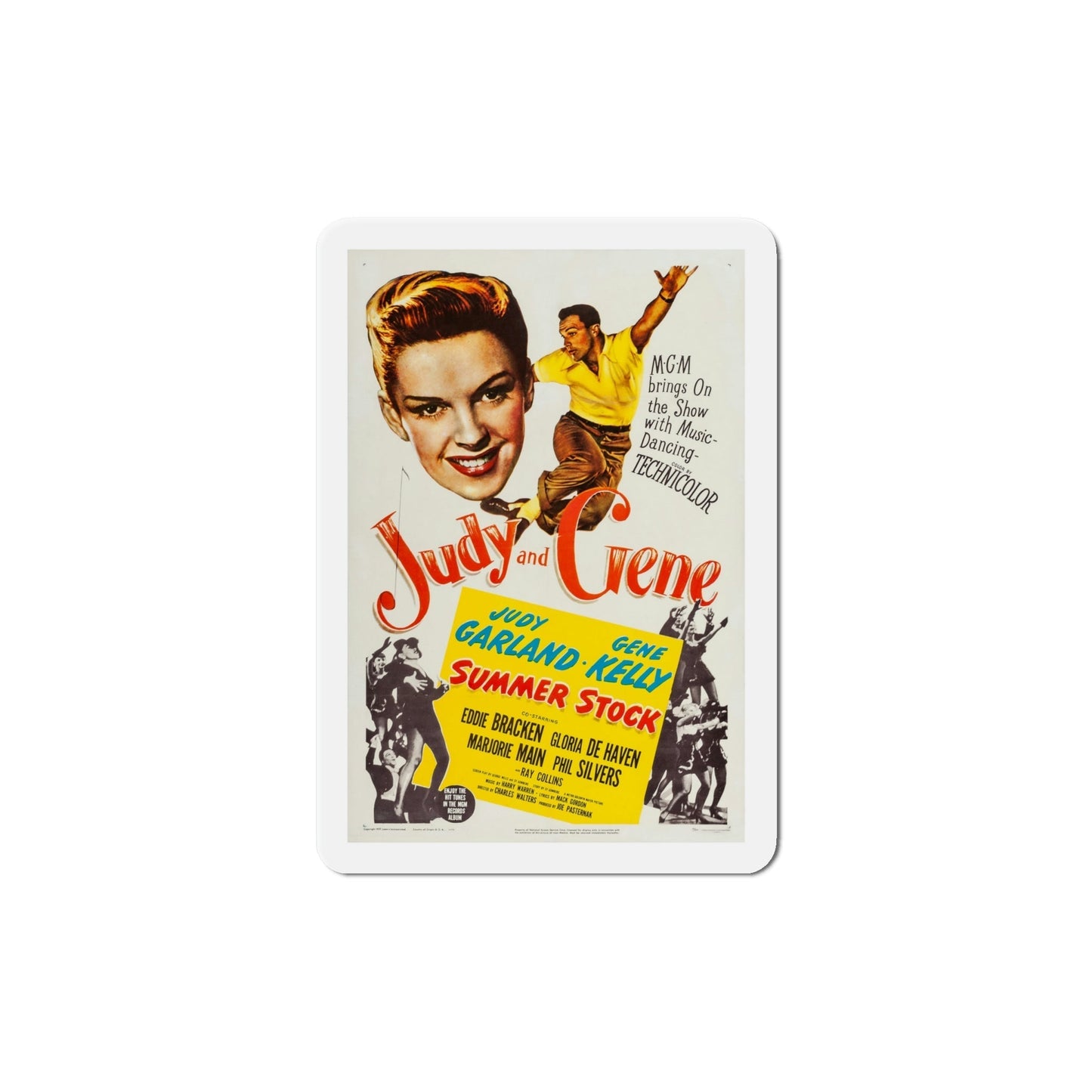 Summer Stock 1950 Movie Poster Die-Cut Magnet-6 Inch-The Sticker Space