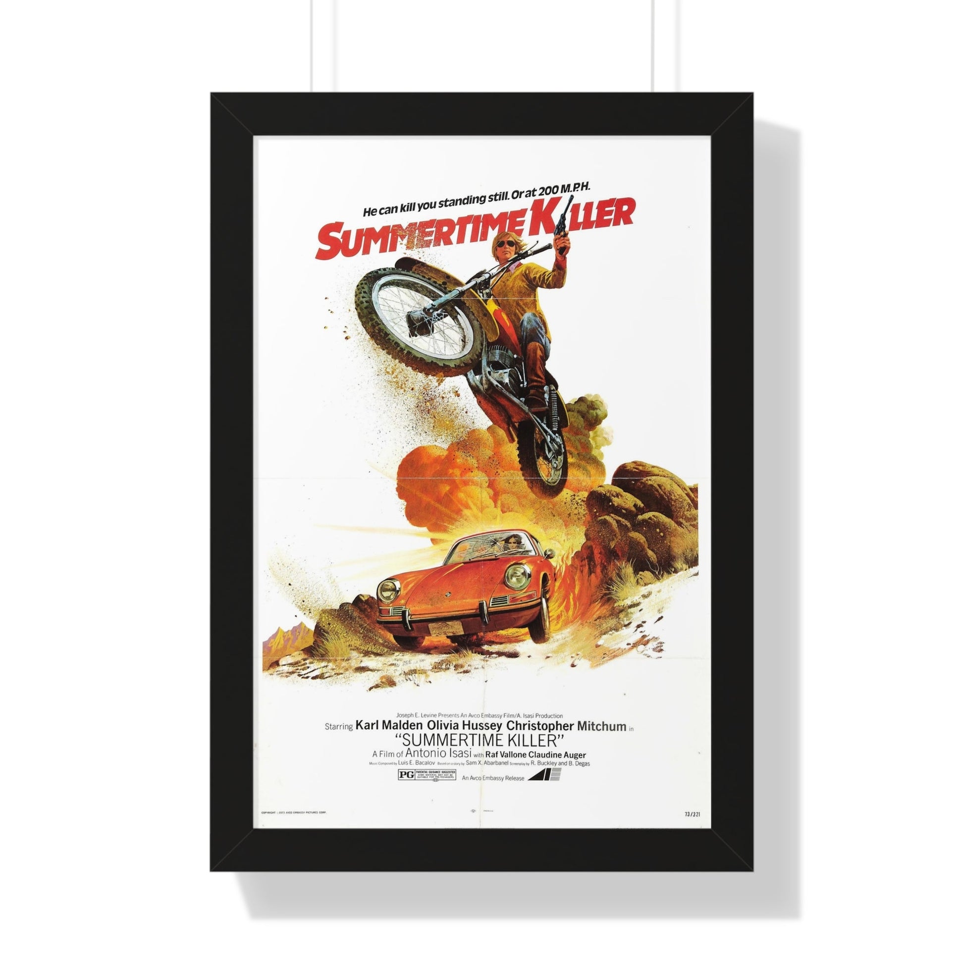 SUMMERTIME KILLER 1972 - Framed Movie Poster-16″ x 24″-The Sticker Space