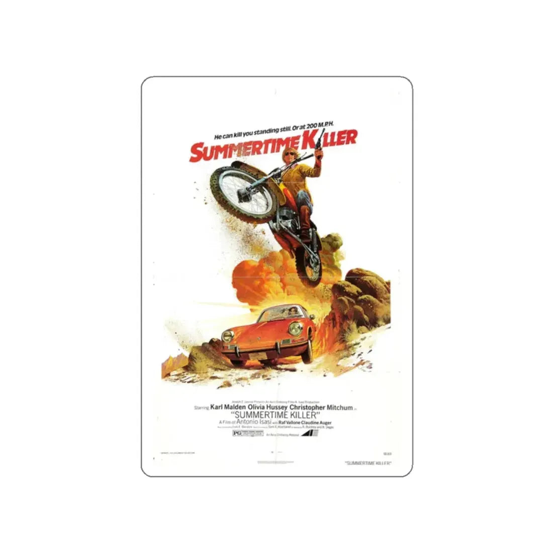 SUMMERTIME KILLER 1972 Movie Poster STICKER Vinyl Die-Cut Decal 2 Inch - The Sticker Space
