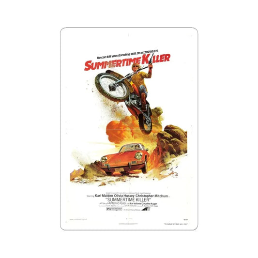 SUMMERTIME KILLER 1972 Movie Poster - STICKER Vinyl Kiss-Cut Decal 2 Inch White - The Sticker Space