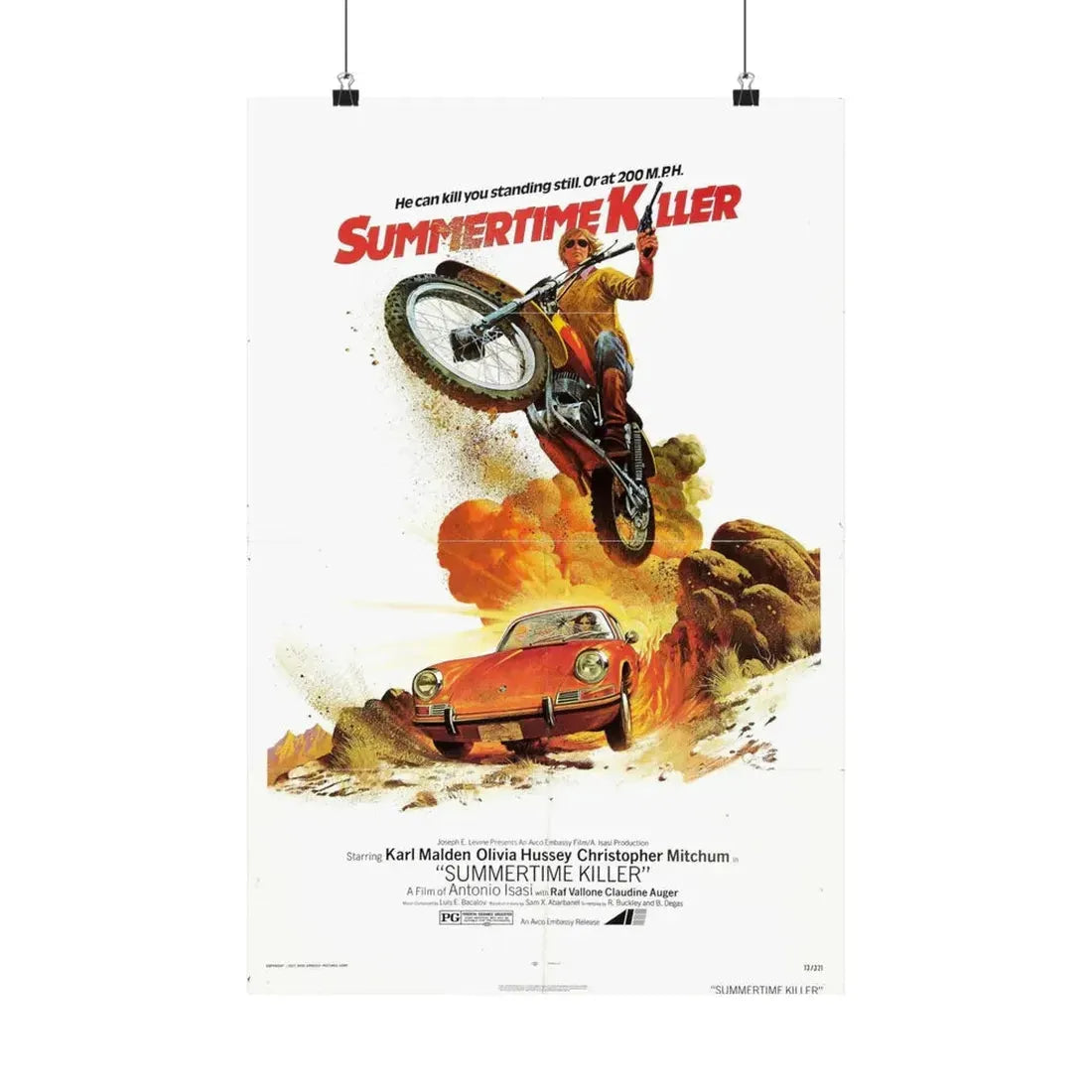 SUMMERTIME KILLER 1972 - Paper Movie Poster 16″ x 24″ Matte - The Sticker Space