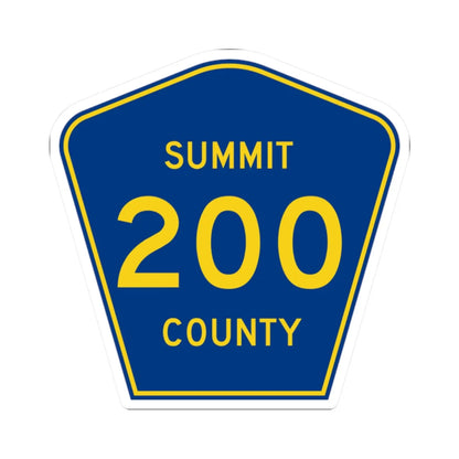Summit County 200 (Ohio) (Road Sign) STICKER Vinyl Kiss-Cut Decal 2 Inch White - The Sticker Space