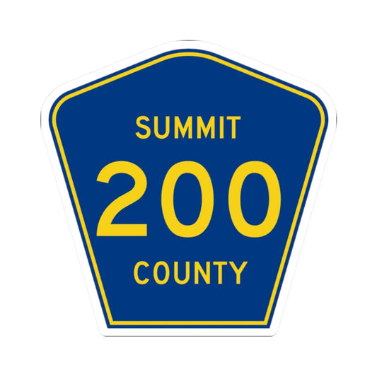 Summit County 200 (Ohio) (Road Sign) STICKER Vinyl Kiss-Cut Decal 2 Inch White - The Sticker Space