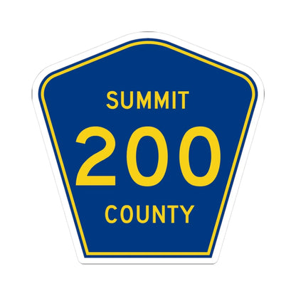 Summit County 200 (Ohio) (Road Sign) STICKER Vinyl Kiss-Cut Decal 3 Inch White - The Sticker Space
