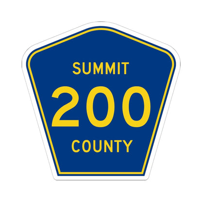 Summit County 200 (Ohio) (Road Sign) STICKER Vinyl Kiss-Cut Decal 6 Inch White - The Sticker Space