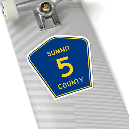 Summit County 5 (Ohio) (Road Sign) STICKER Vinyl Kiss-Cut Decal - The Sticker Space
