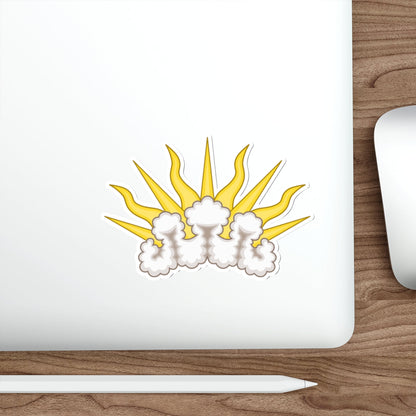 Sunburst Badge STICKER Vinyl Die-Cut Decal-The Sticker Space