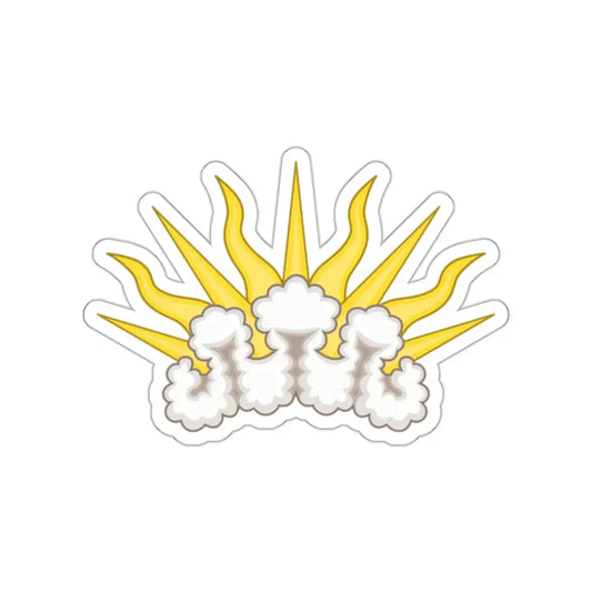 Sunburst Badge STICKER Vinyl Die-Cut Decal 2 Inch - The Sticker Space