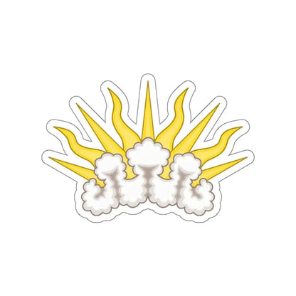 Sunburst Badge STICKER Vinyl Die-Cut Decal 4 Inch - The Sticker Space