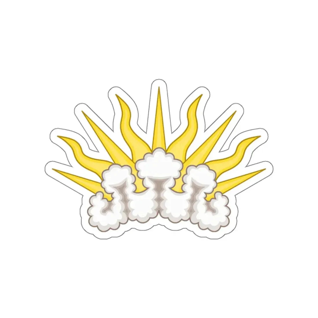 Sunburst Badge STICKER Vinyl Die-Cut Decal 5 Inch - The Sticker Space