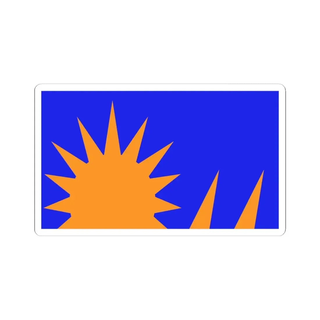 Sunburst Flag Barrys rock (Ireland) STICKER Vinyl Kiss-Cut Decal 4 Inch White - The Sticker Space