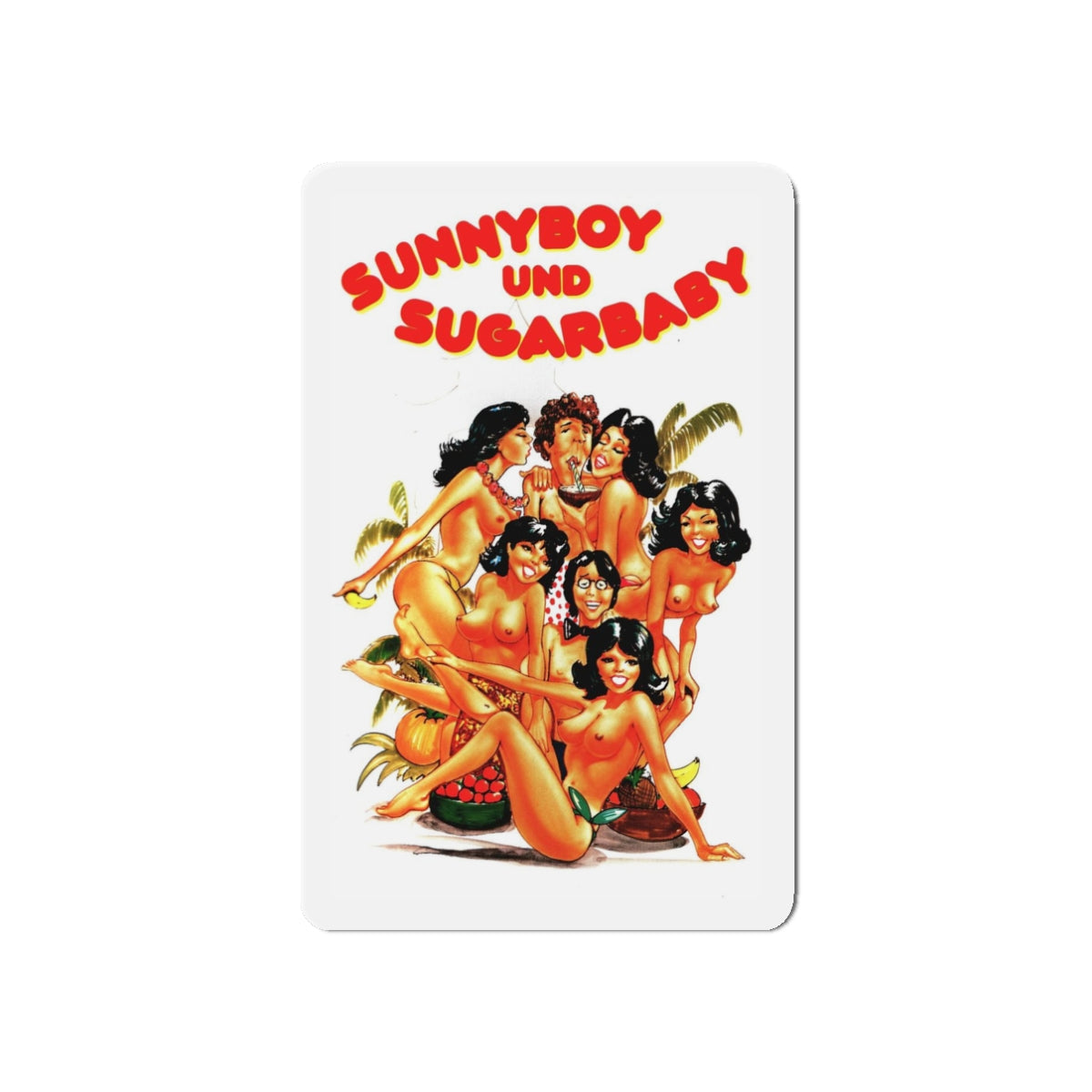 SUNNYBOY AND SUGAR BABY 1979 Movie Poster - Refrigerator Magnet-3" x 3"-The Sticker Space