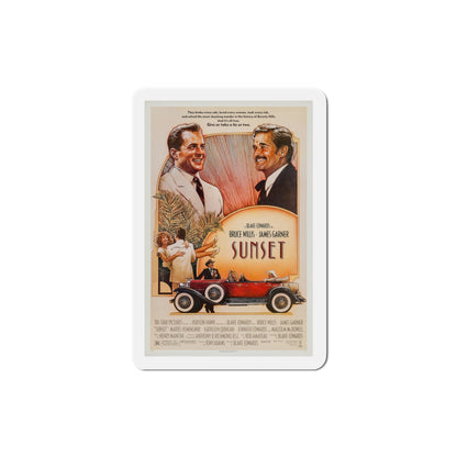 Sunset 1988 Movie Poster Die-Cut Magnet-3" x 3"-The Sticker Space