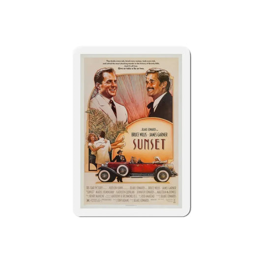 Sunset 1988 Movie Poster Refrigerator Magnet 2 Inch - The Sticker Space