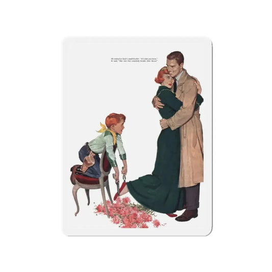 Sunshine Susie, The American Magazine, June 1952 (Magazine Illustration) Refrigerator Magnet 2 Inch Die-Cut - The Sticker Space