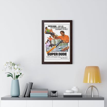 SUPER DUDE 1974 - Framed Movie Poster-The Sticker Space