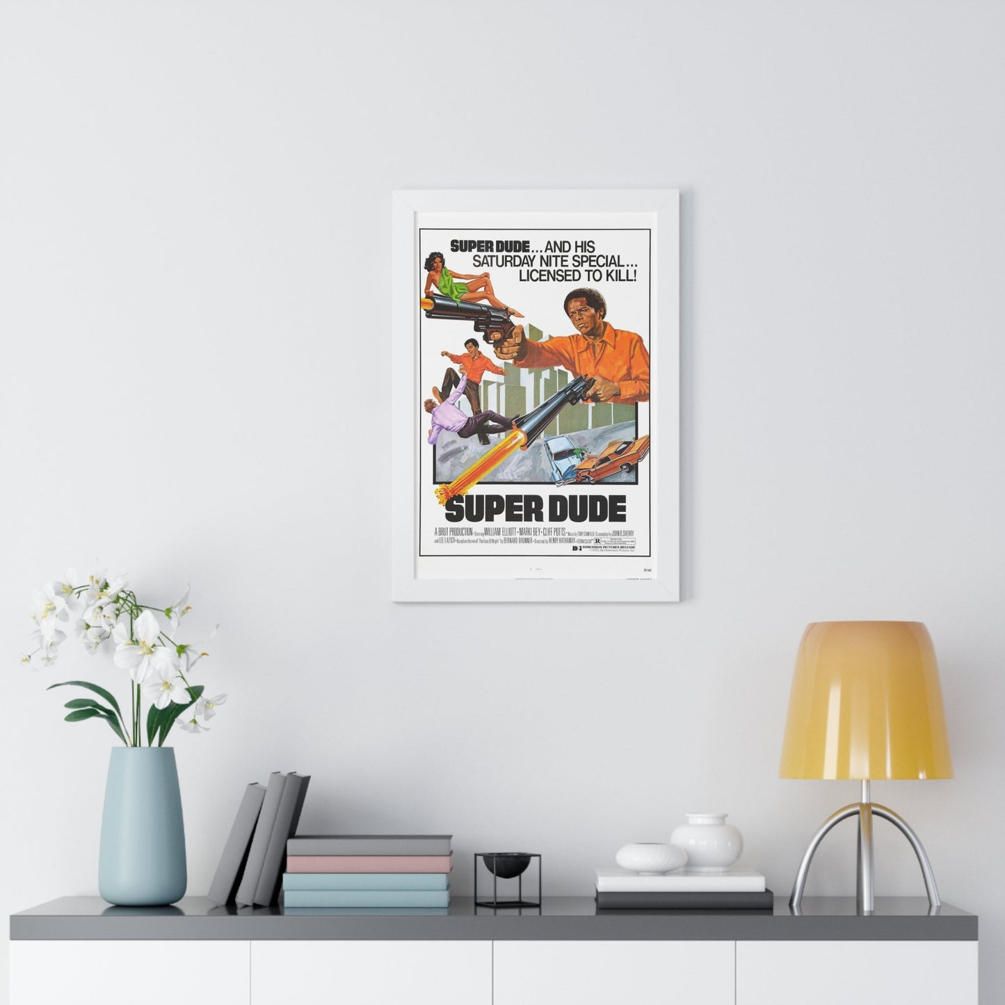 SUPER DUDE 1974 - Framed Movie Poster-The Sticker Space