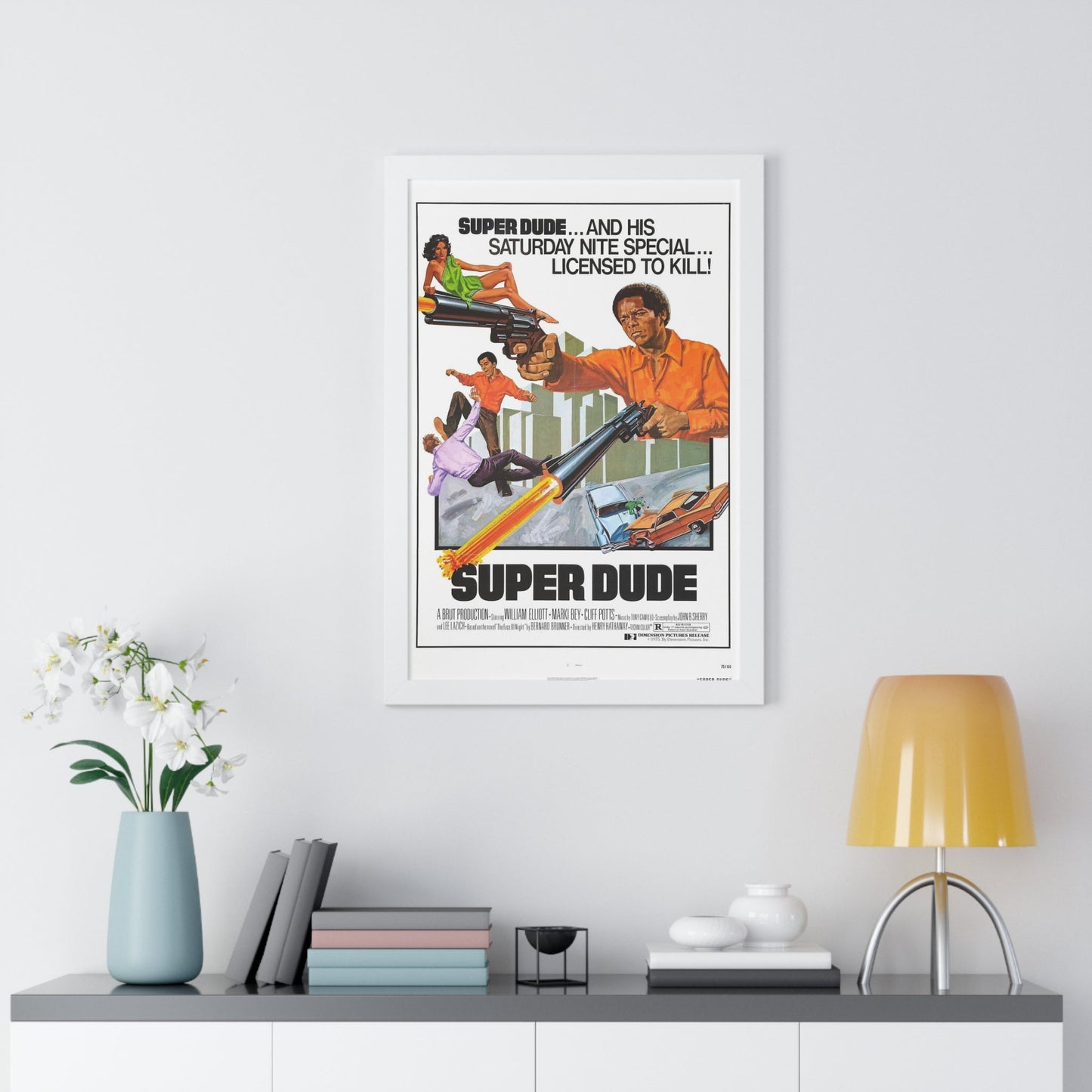 SUPER DUDE 1974 - Framed Movie Poster-The Sticker Space