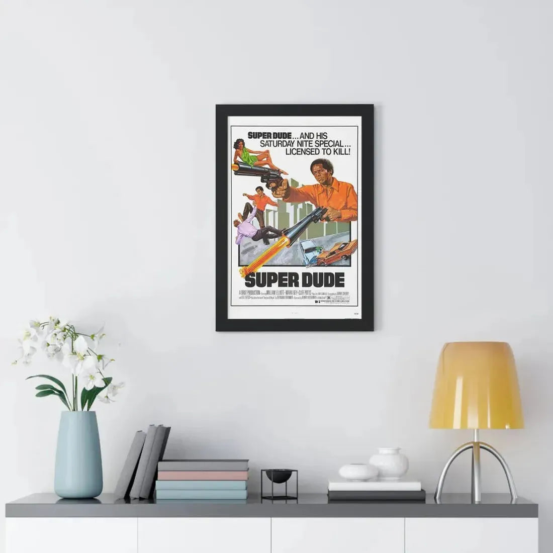 SUPER DUDE 1974 - Framed Movie Poster - The Sticker Space