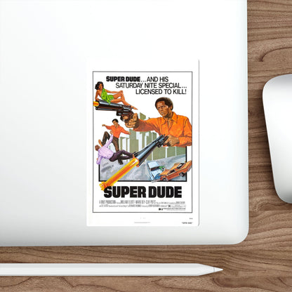 SUPER DUDE 1974 Movie Poster STICKER Vinyl Die-Cut Decal-The Sticker Space