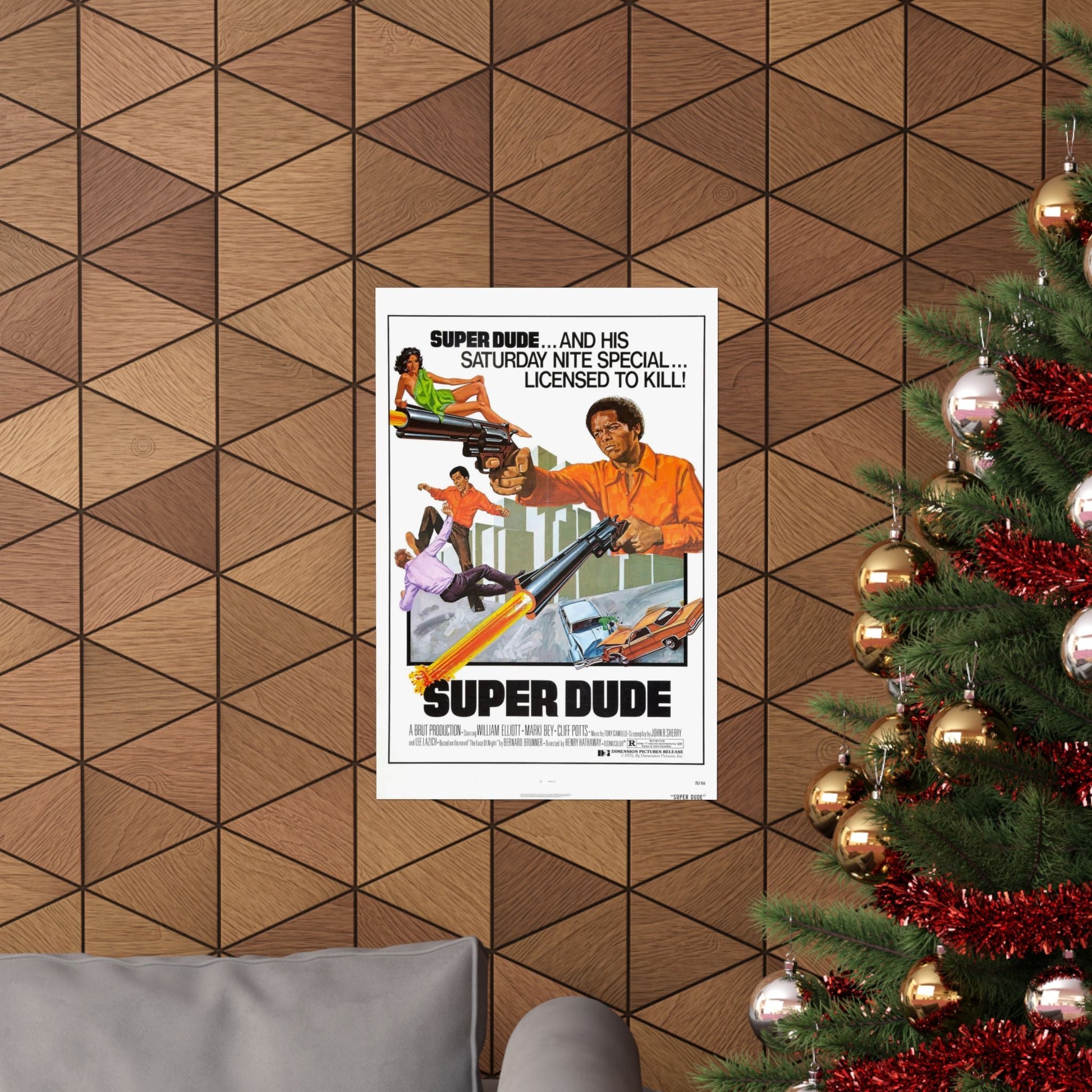 SUPER DUDE 1974 - Paper Movie Poster-The Sticker Space