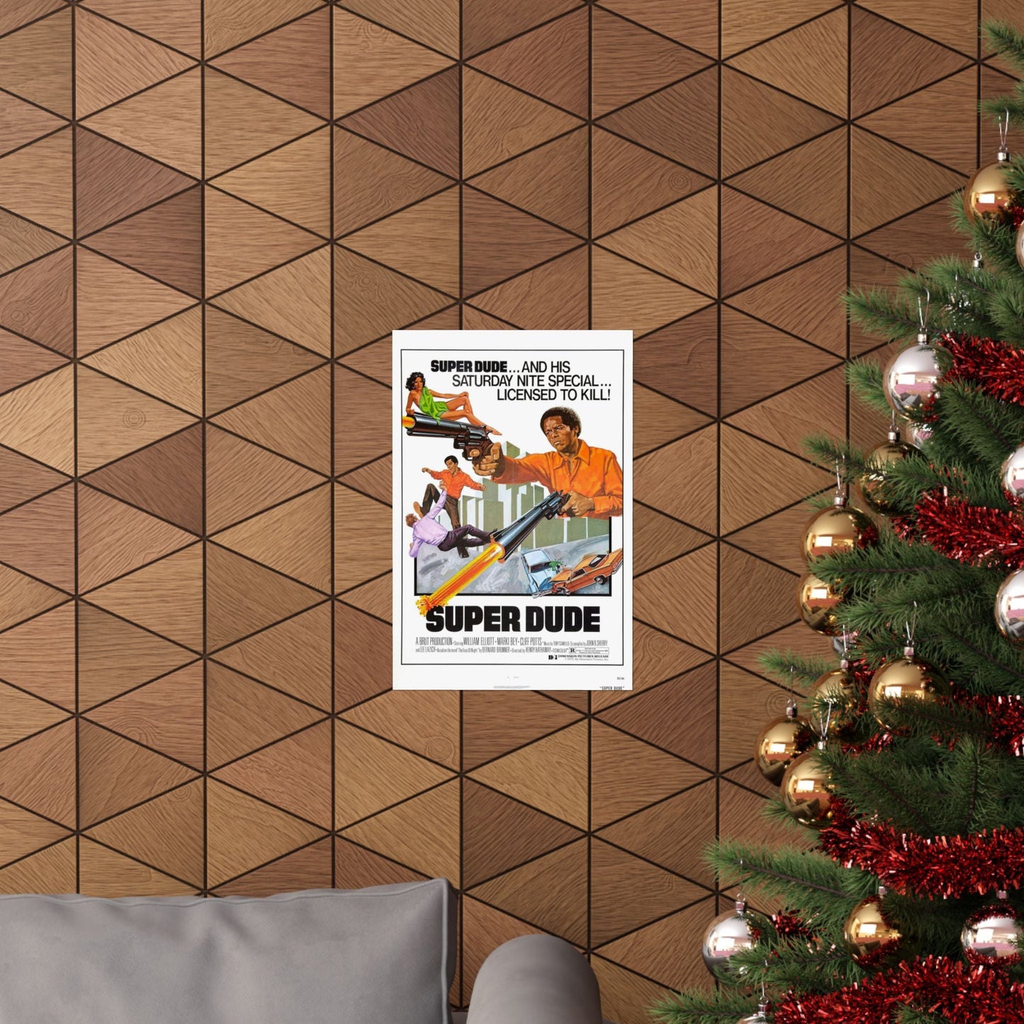 SUPER DUDE 1974 - Paper Movie Poster-The Sticker Space