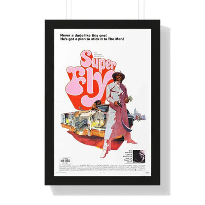 SUPER FLY 1972 - Framed Movie Poster 16″ x 24″ Black - The Sticker Space