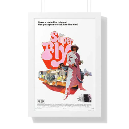 SUPER FLY 1972 - Framed Movie Poster 16″ x 24″ White - The Sticker Space
