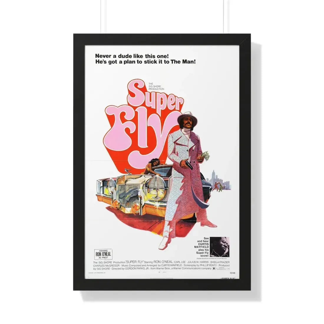 SUPER FLY 1972 - Framed Movie Poster 20" x 30" Black - The Sticker Space