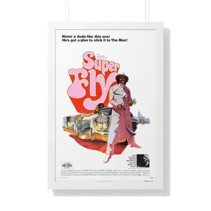 SUPER FLY 1972 - Framed Movie Poster 20" x 30" White - The Sticker Space