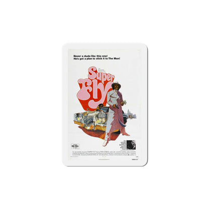 Super Fly 1972 Movie Poster Die-Cut Magnet-6 × 6"-The Sticker Space