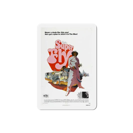 Super Fly 1972 Movie Poster Refrigerator Magnet 2 Inch - The Sticker Space