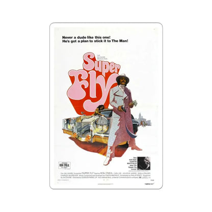 Super Fly 1972 Movie Poster - STICKER Vinyl Kiss-Cut Decal 3 Inch White - The Sticker Space