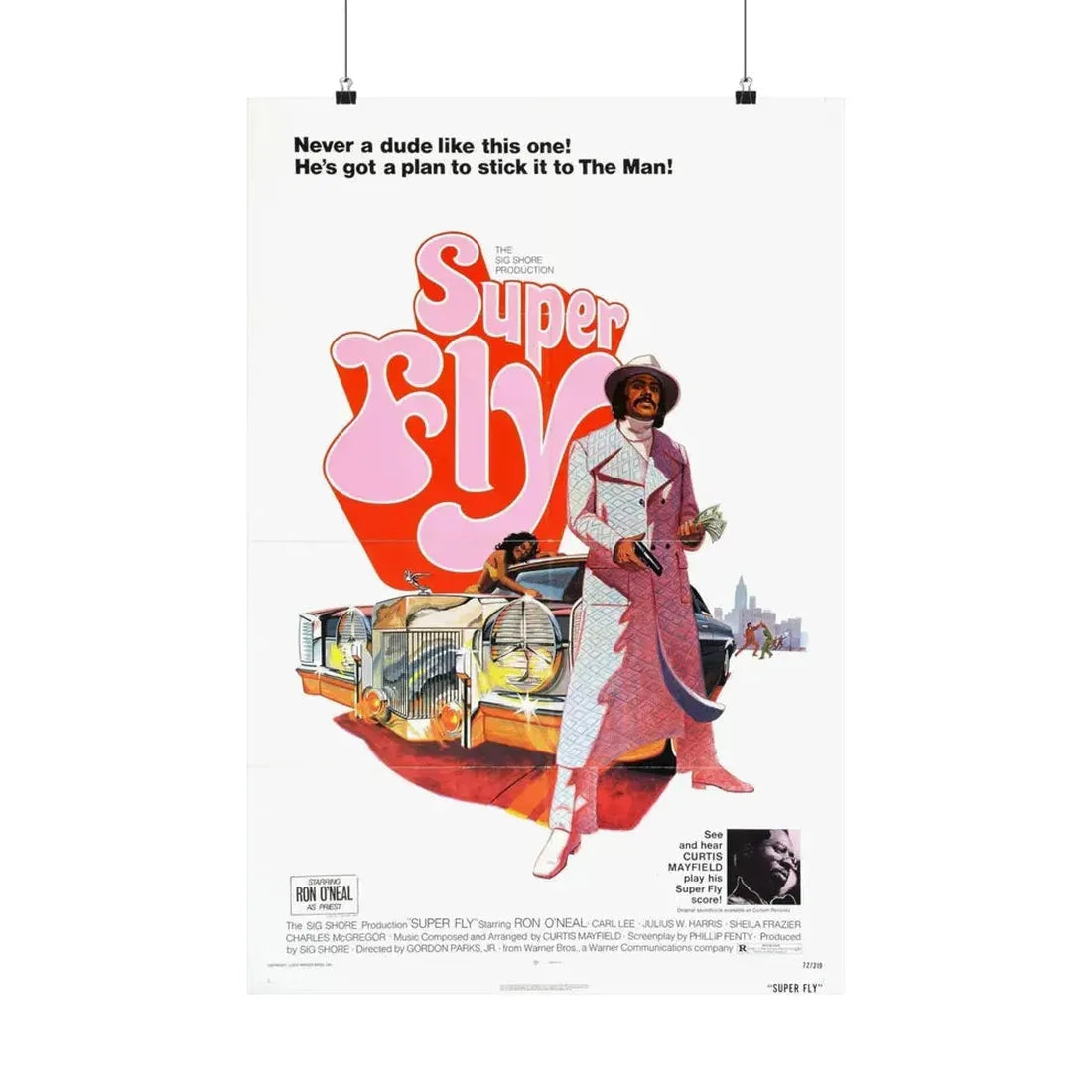 SUPER FLY 1972 - Paper Movie Poster 20″ x 30″ Matte - The Sticker Space