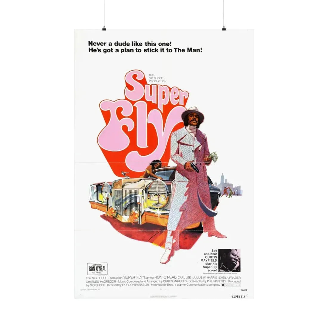 SUPER FLY 1972 - Paper Movie Poster 36" x 54" Matte - The Sticker Space