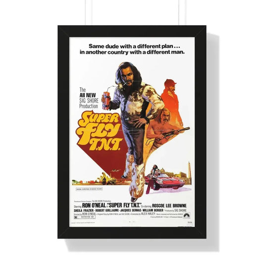 SUPER FLY T.N.T. 1973 - Framed Movie Poster 16″ x 24″ Black - The Sticker Space