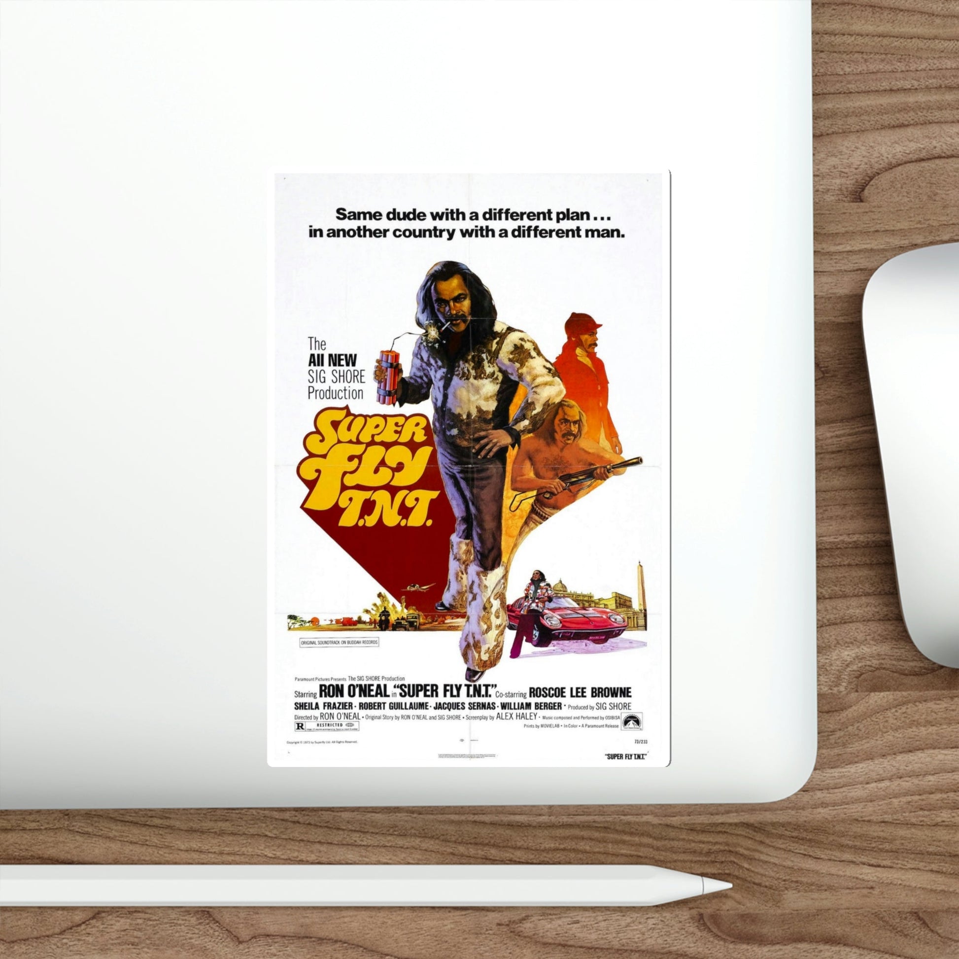 Super Fly TNT 1973 Movie Poster STICKER Vinyl Die-Cut Decal-The Sticker Space