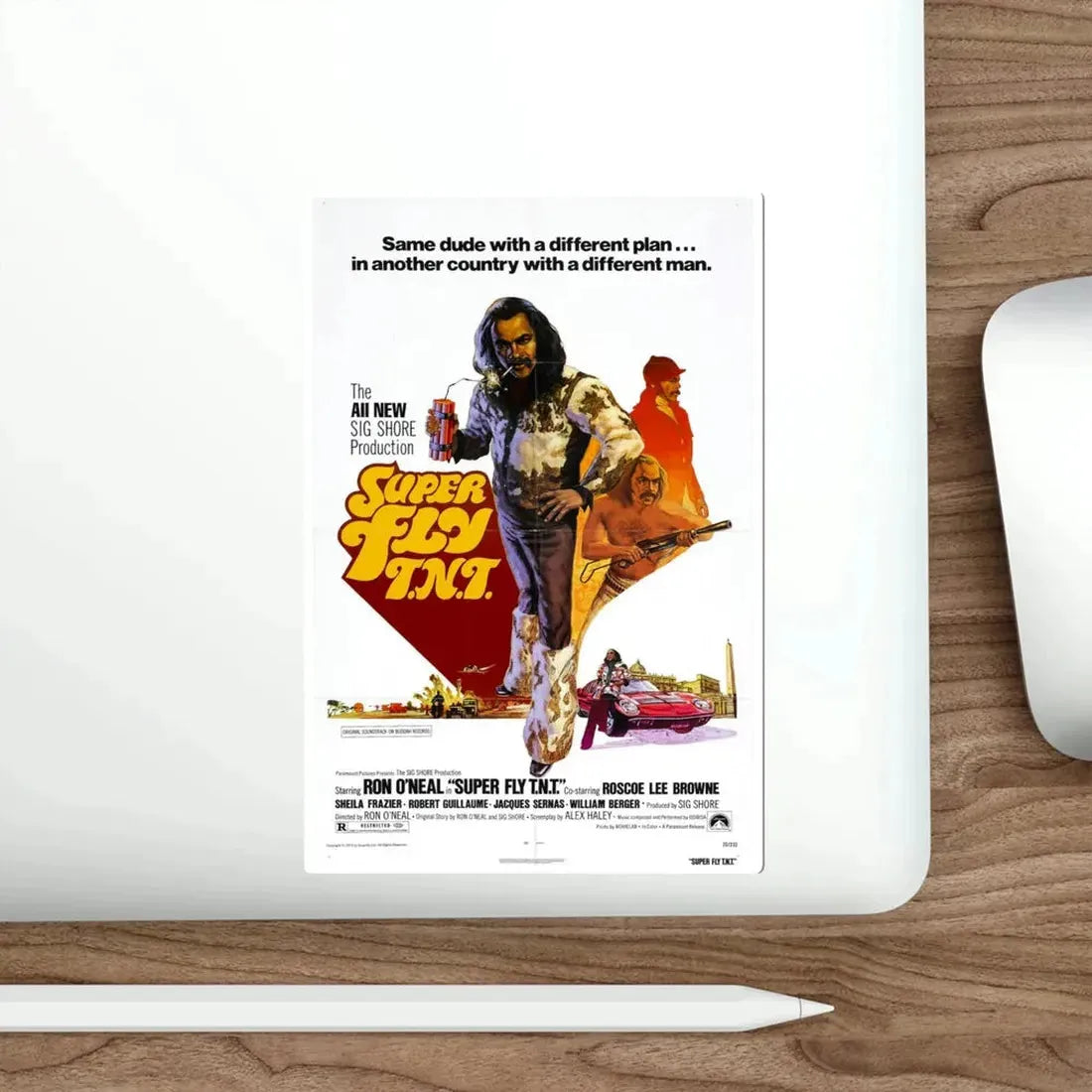 Super Fly TNT 1973 Movie Poster STICKER Vinyl Die-Cut Decal - The Sticker Space