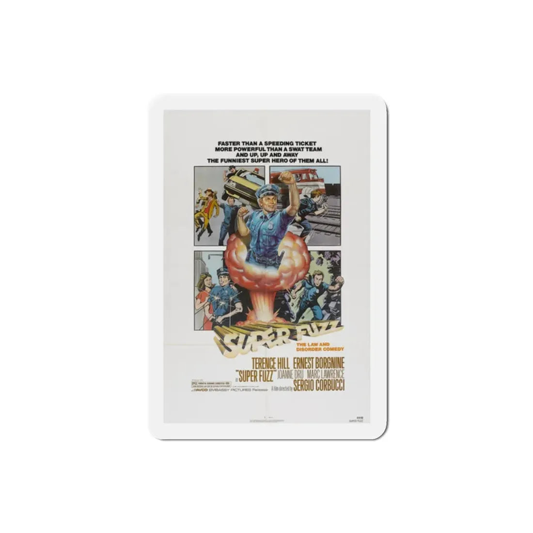 Super Fuzz 1981 Movie Poster Refrigerator Magnet 2 Inch - The Sticker Space