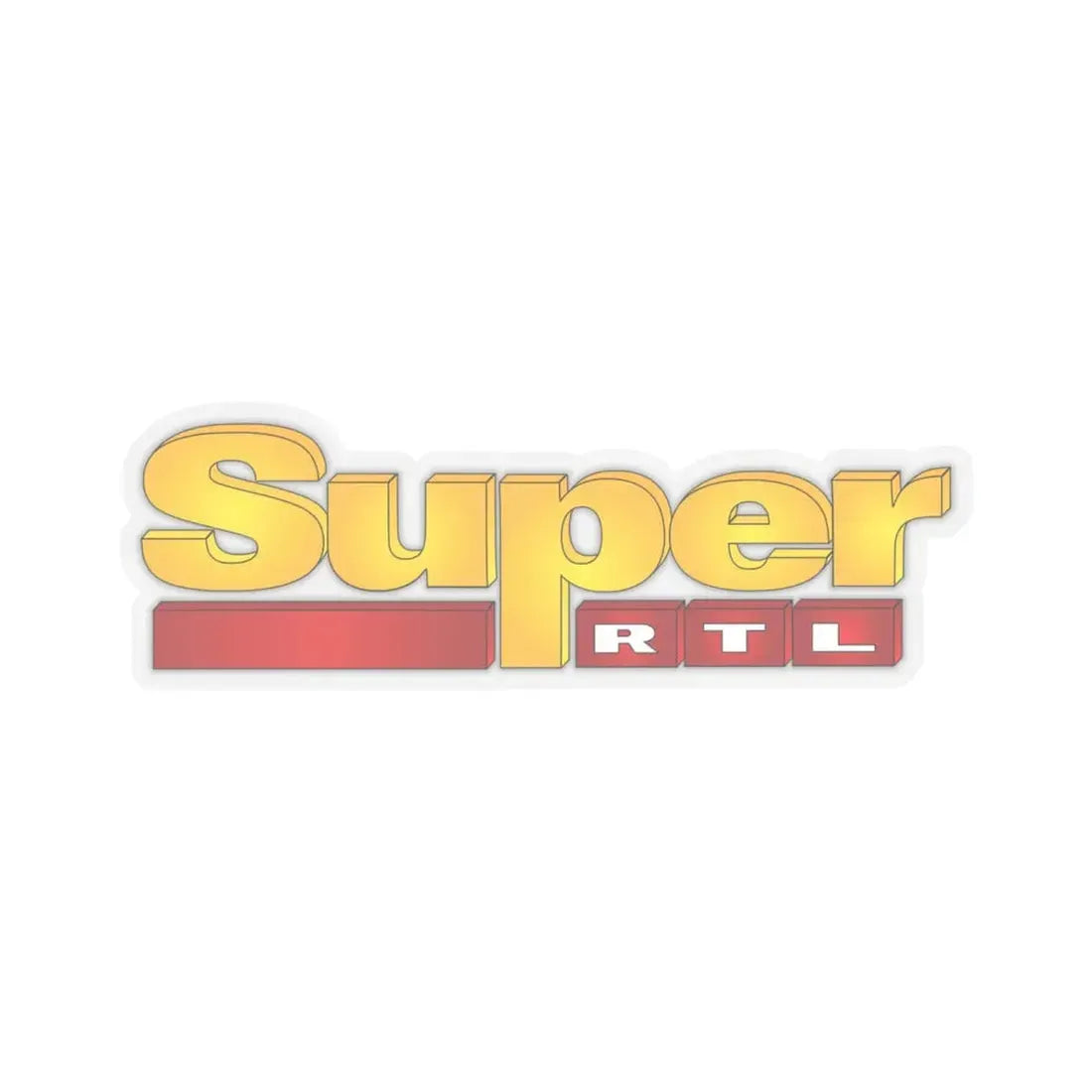 Super RTL (1995) (Logo) STICKER Vinyl Kiss-Cut Decal 6 Inch Transparent - The Sticker Space