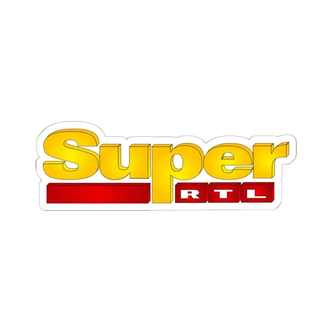 Super RTL (1995) (Logo) STICKER Vinyl Kiss-Cut Decal 6 Inch White - The Sticker Space
