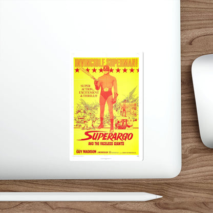 SUPERARGO AND THE FACELESS GIANTS 1968 Movie Poster STICKER Vinyl Die-Cut Decal-The Sticker Space