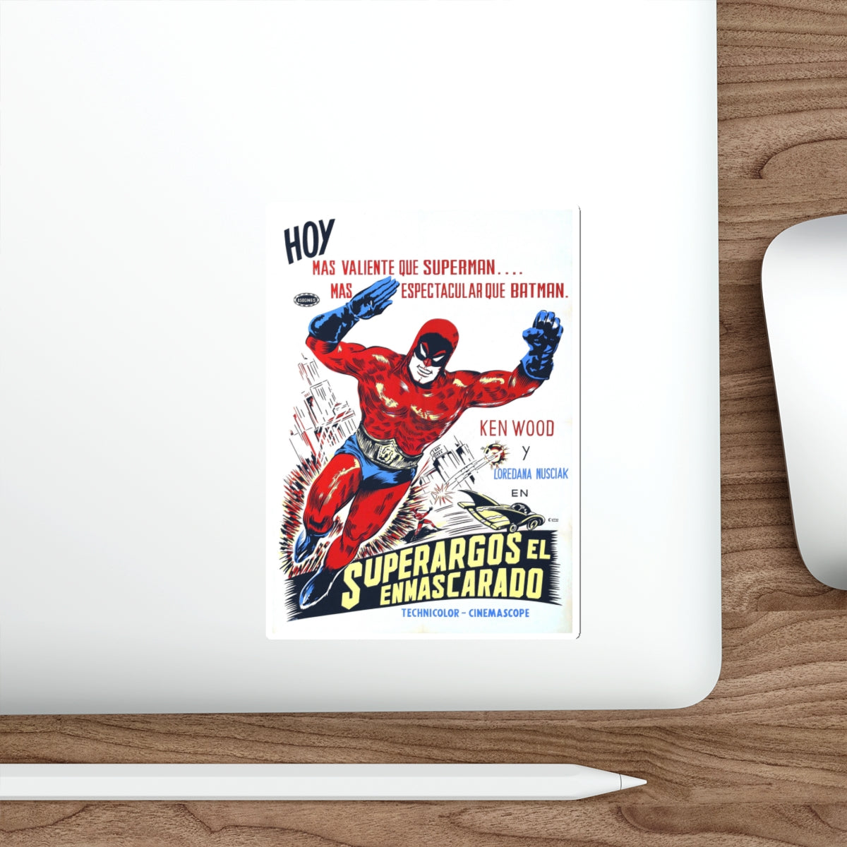 SUPERARGO VS DIABOLICUS 1966 Movie Poster STICKER Vinyl Die-Cut Decal-The Sticker Space