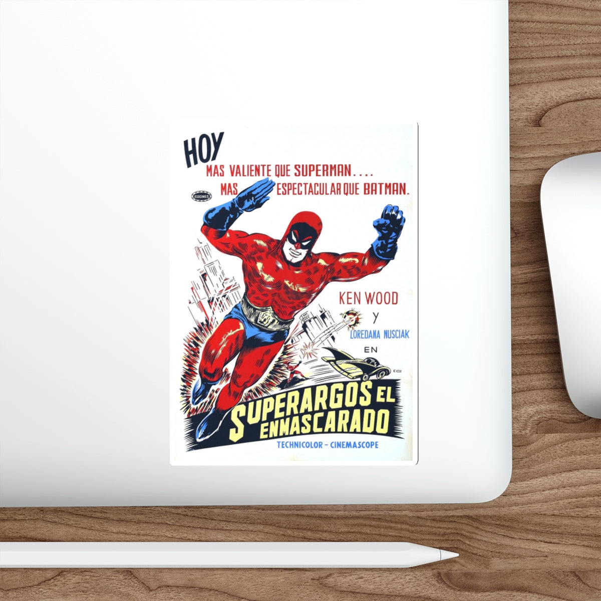 SUPERARGO VS DIABOLICUS 1966 Movie Poster STICKER Vinyl Die-Cut Decal-The Sticker Space