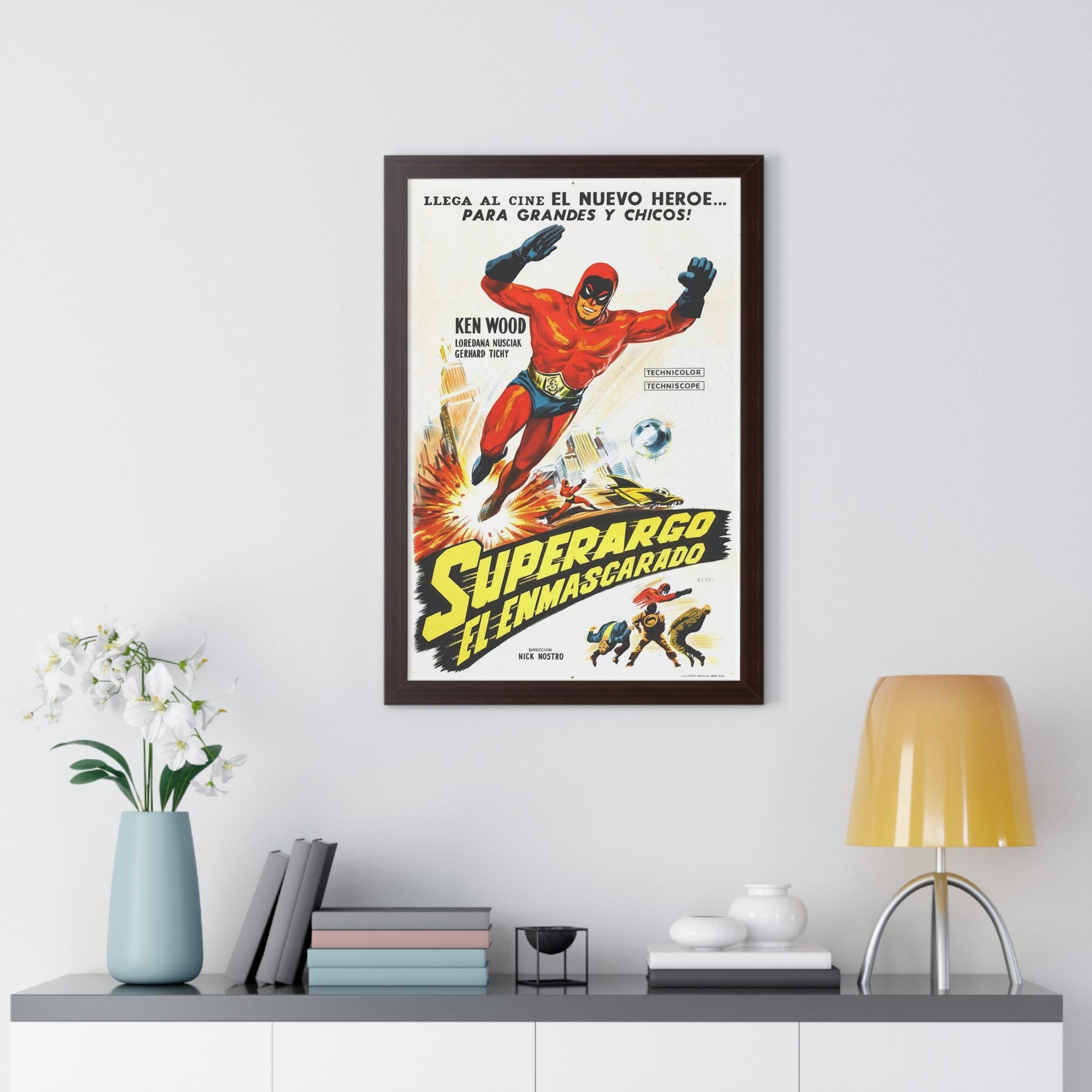 SUPERARGO VS DIABOLICUS (2) 1966 - Framed Movie Poster-The Sticker Space