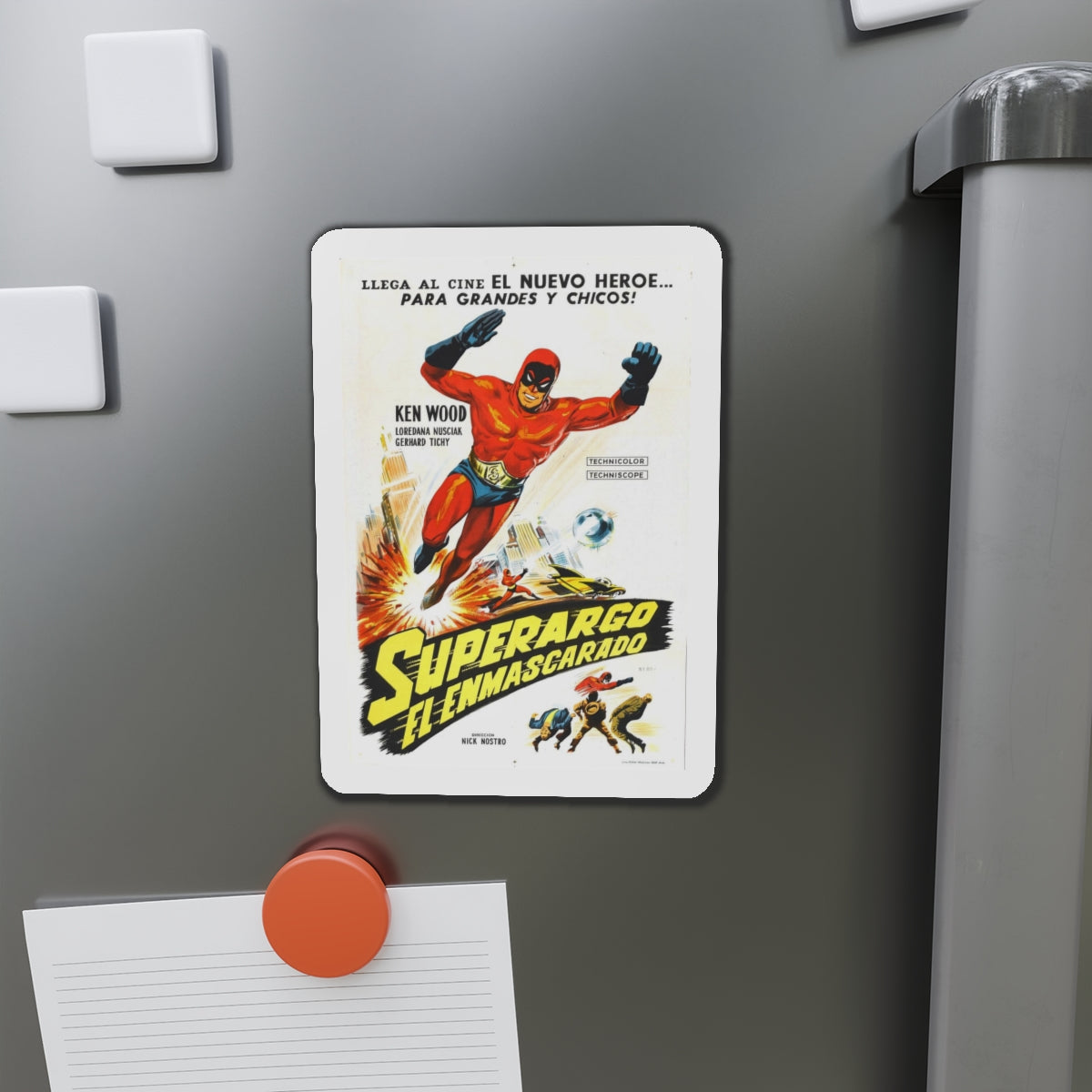 SUPERARGO VS DIABOLICUS (2) 1966 Movie Poster - Refrigerator Magnet-The Sticker Space