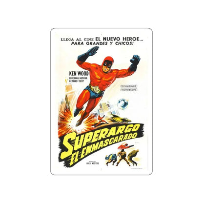 SUPERARGO VS DIABOLICUS (2) 1966 Movie Poster STICKER Vinyl Die-Cut Decal 2 Inch - The Sticker Space