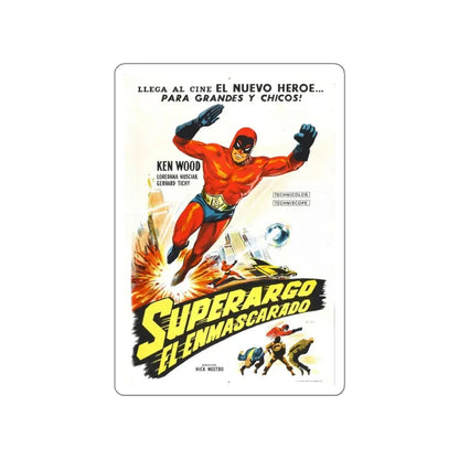 SUPERARGO VS DIABOLICUS (2) 1966 Movie Poster STICKER Vinyl Die-Cut Decal 5 Inch - The Sticker Space