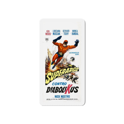 SUPERARGO VS DIABOLICUS (3) 1966 Movie Poster - Refrigerator Magnet-3" x 3"-The Sticker Space